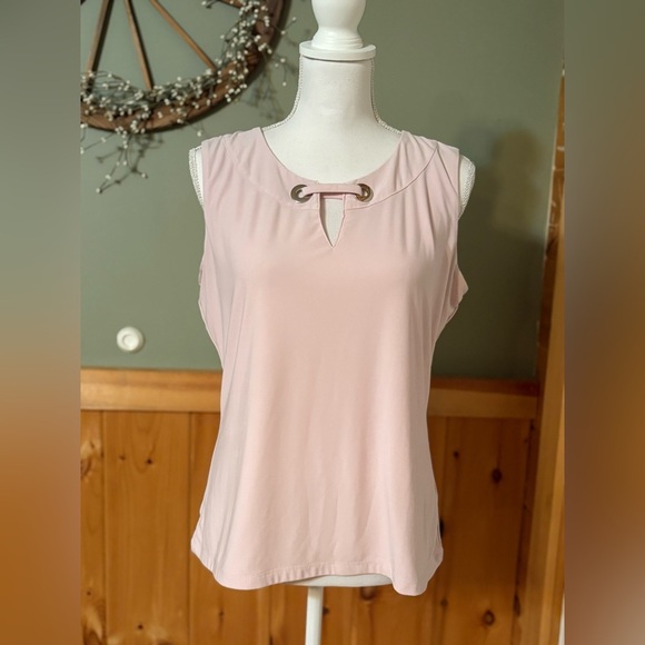 Tommy Hilfiger Light Pink Keyhole Blouse size L - Picture 1 of 12